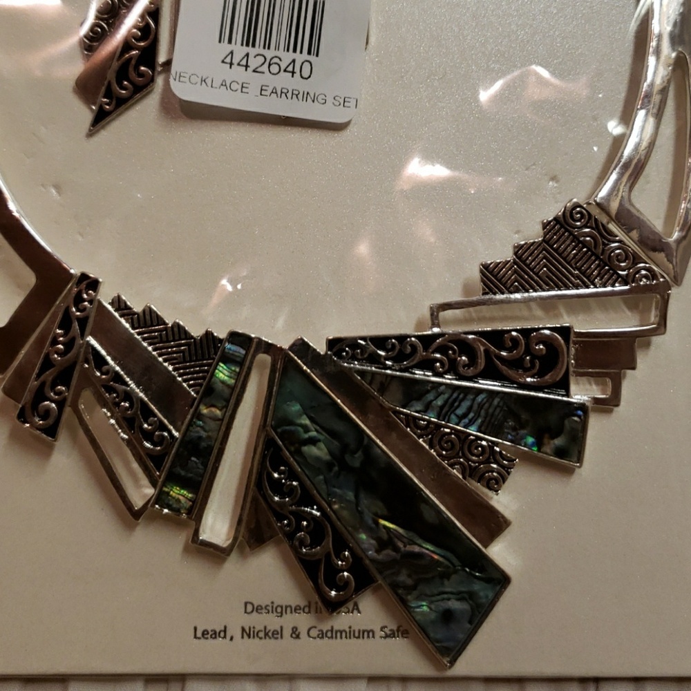Necklace and earring set ...
